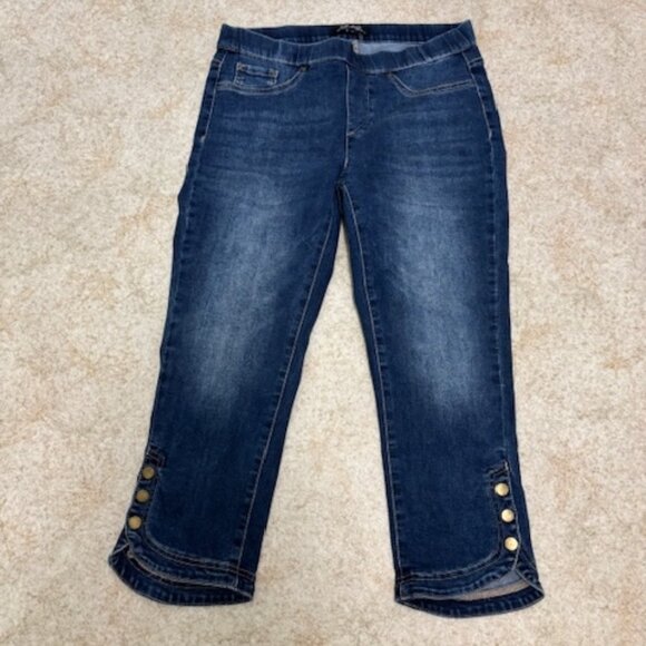 Charlie B Capri Peddle Pushers denim pants size: woman's 4 - Stretchy - Picture 1 of 7
